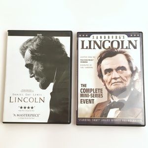 Pair of Abraham Lincoln DVDs: Daniel Day Lewis Lincoln & Sandburg’s Lincoln